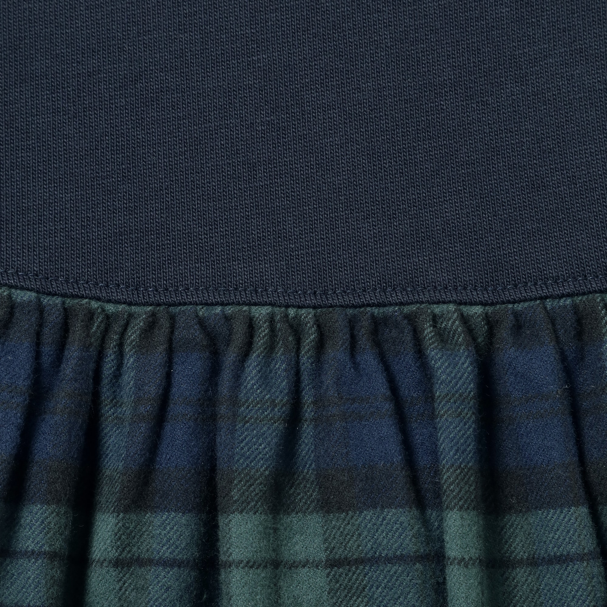 ベビー　両面起毛フランネルプルオーバー長袖ワンピース