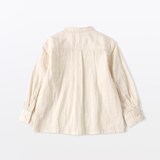 ベビー　二重ガーゼスタンドカラー長袖シャツ