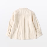 ベビー　二重ガーゼスタンドカラー長袖シャツ