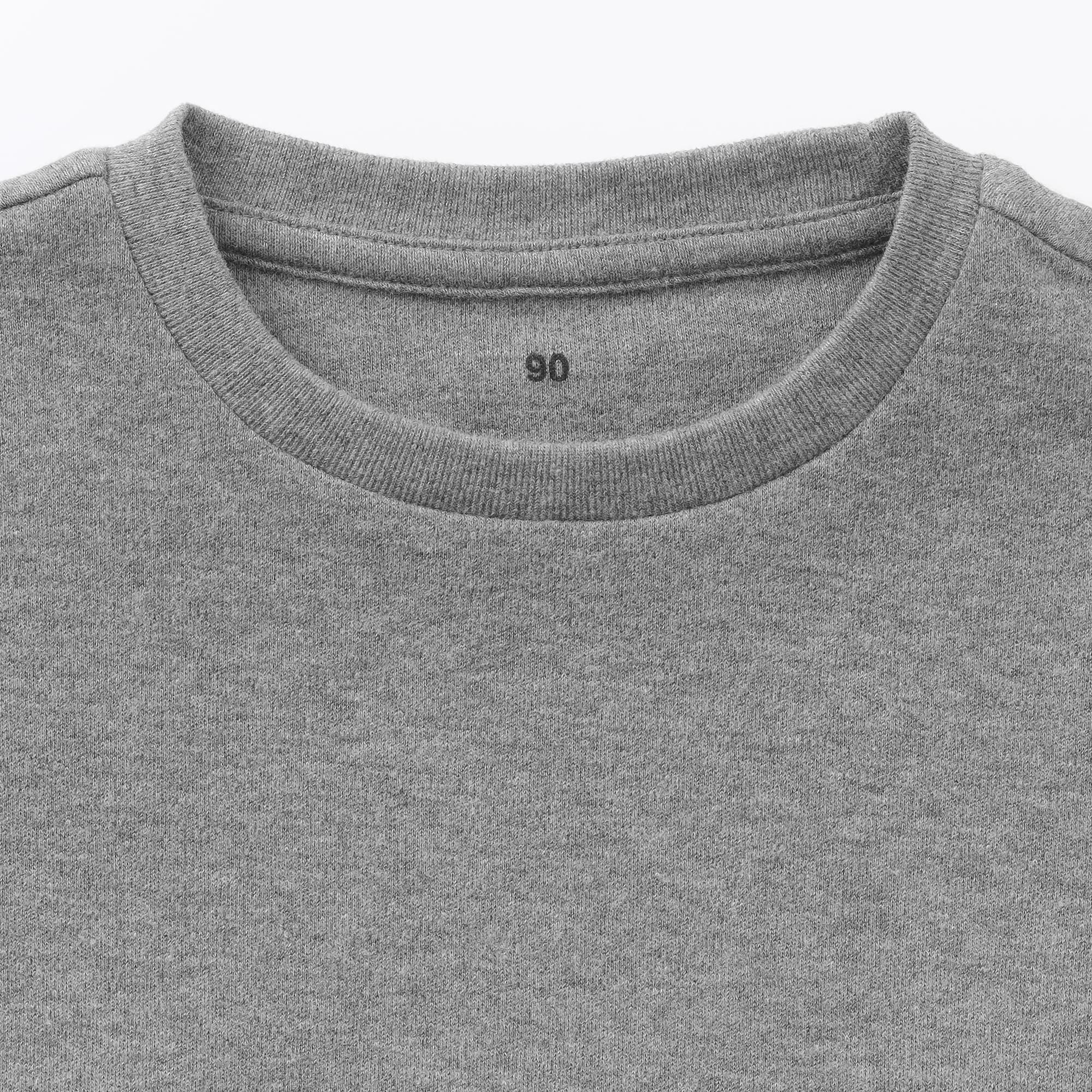 ベビー　あたまするっと　両面起毛クルーネック長袖チュニック