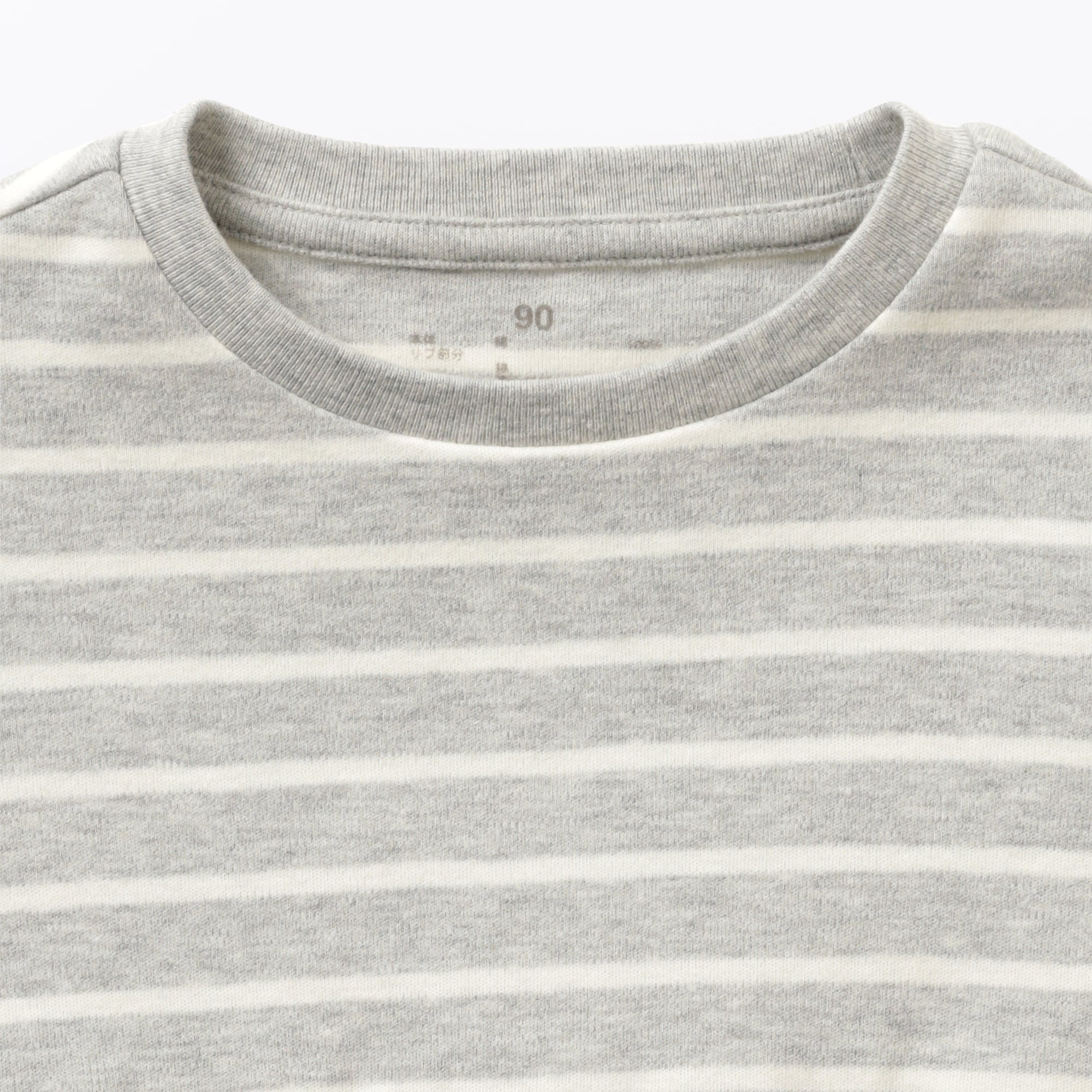 ベビー　あたまするっと　両面起毛クルーネック長袖チュニック