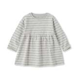 ベビー　あたまするっと　両面起毛クルーネック長袖チュニック