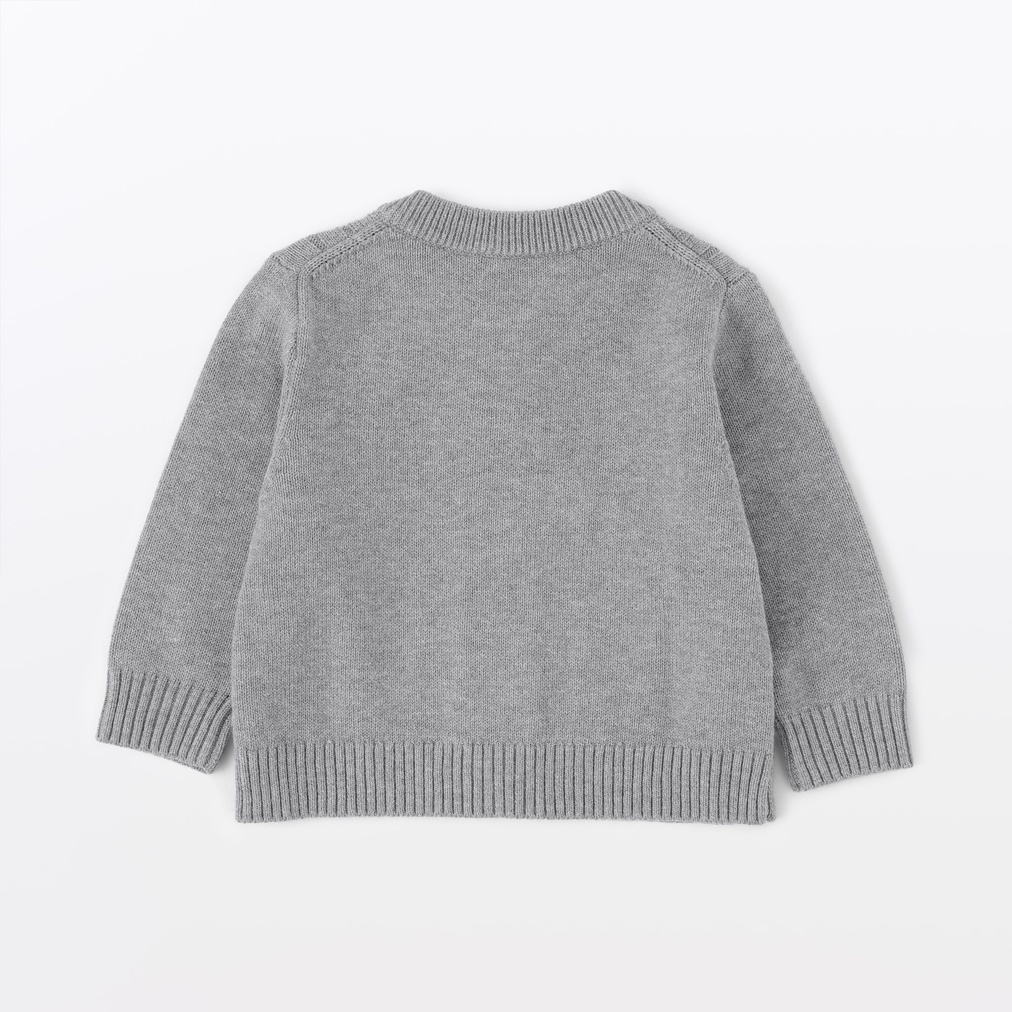 ベビー　洗えるニットクルーネックカーディガン