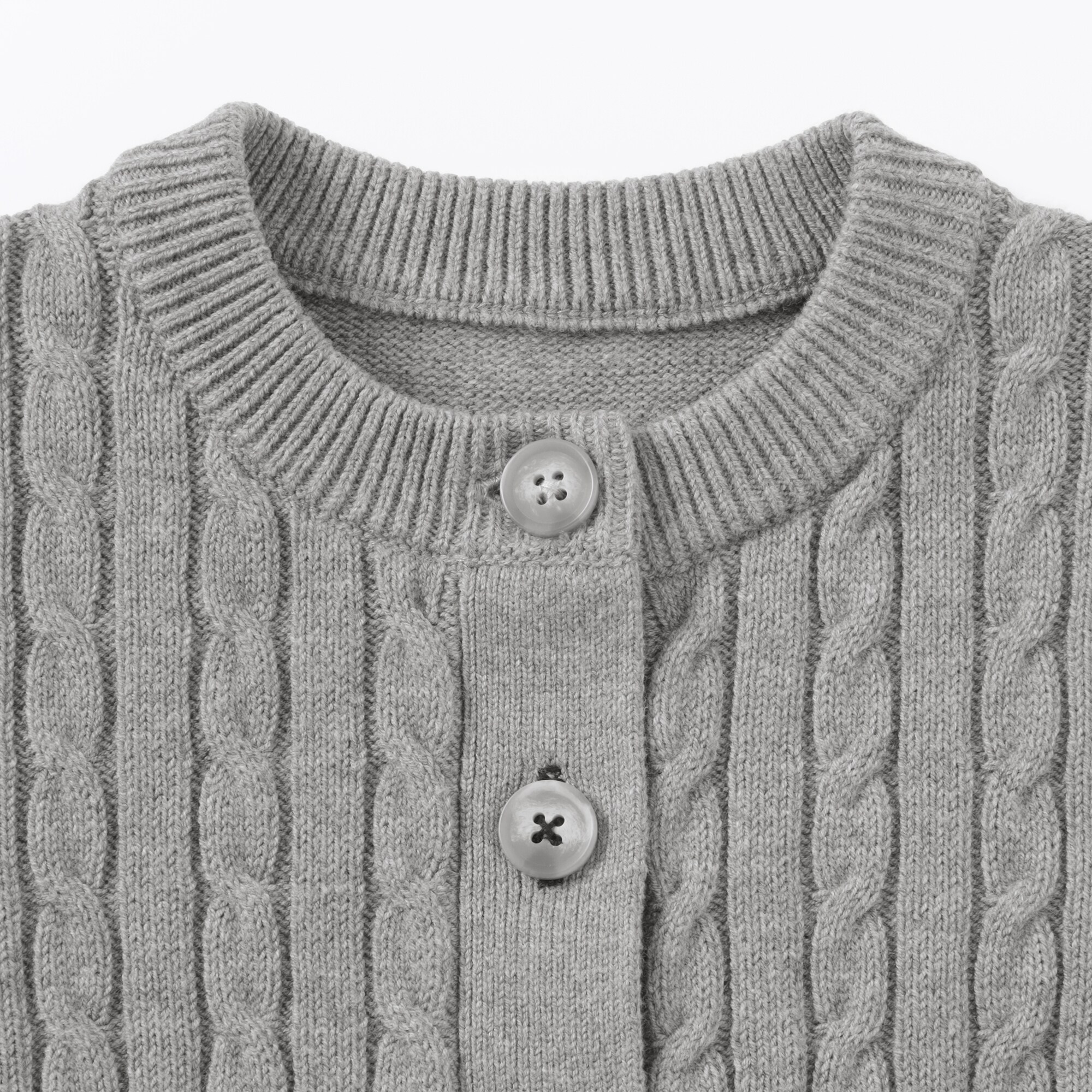 ベビー　洗えるニットクルーネックカーディガン