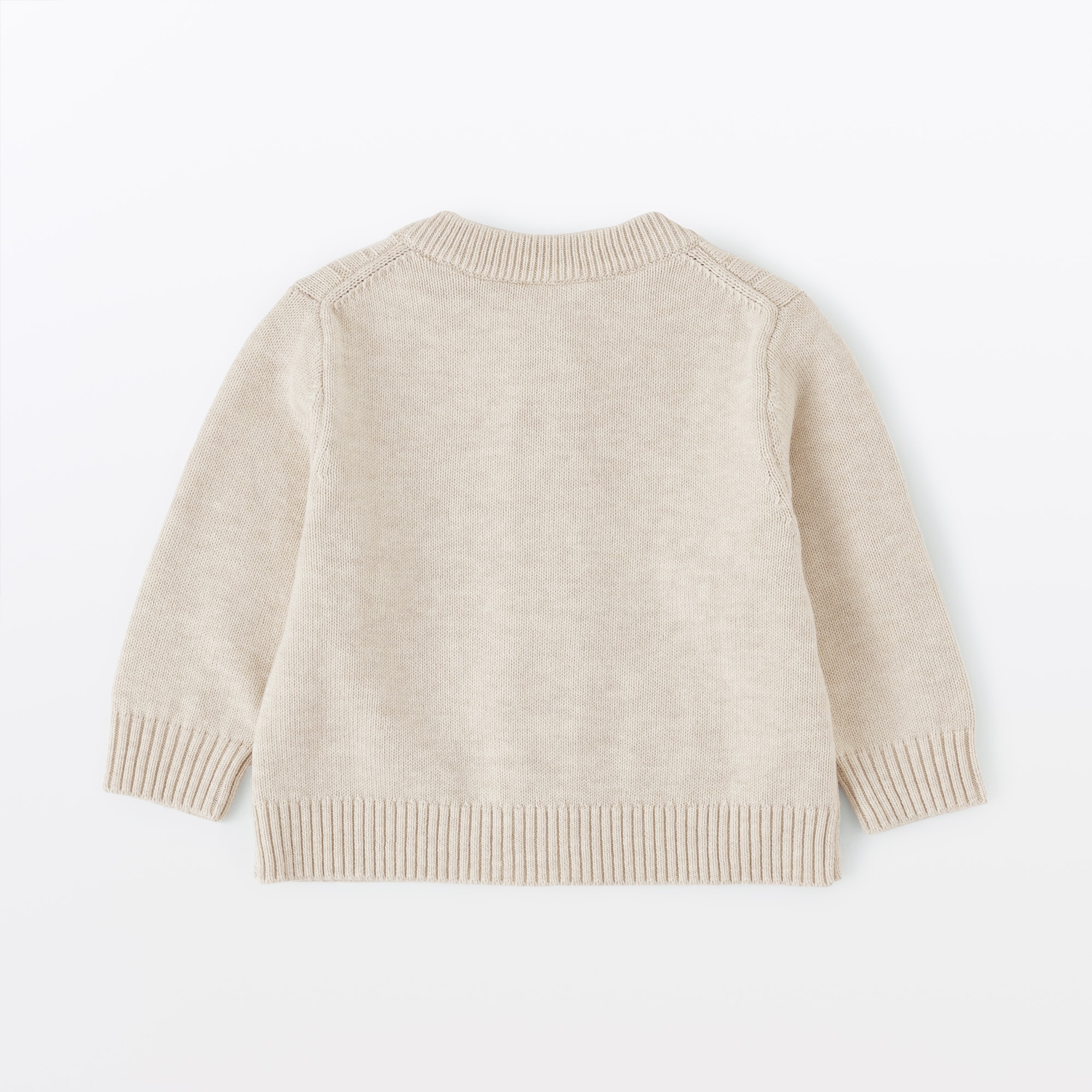 ベビー　洗えるニットクルーネックカーディガン