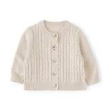 ベビー　洗えるニットクルーネックカーディガン