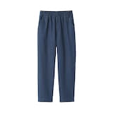 婦人　洗いざらし　デニムイージーテーパードパンツ