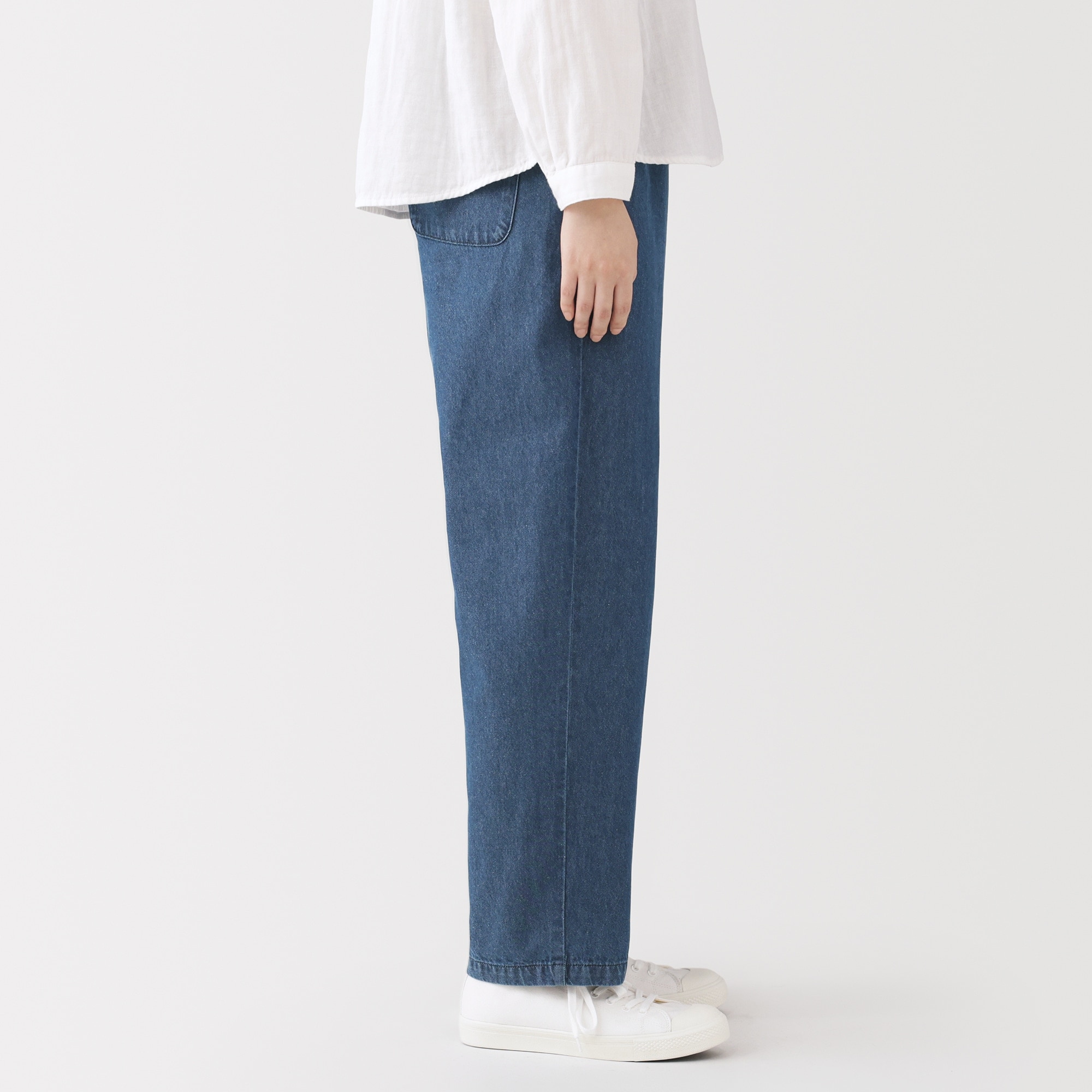 婦人 洗いざらし デニムイージーテーパードパンツ | 無印良品