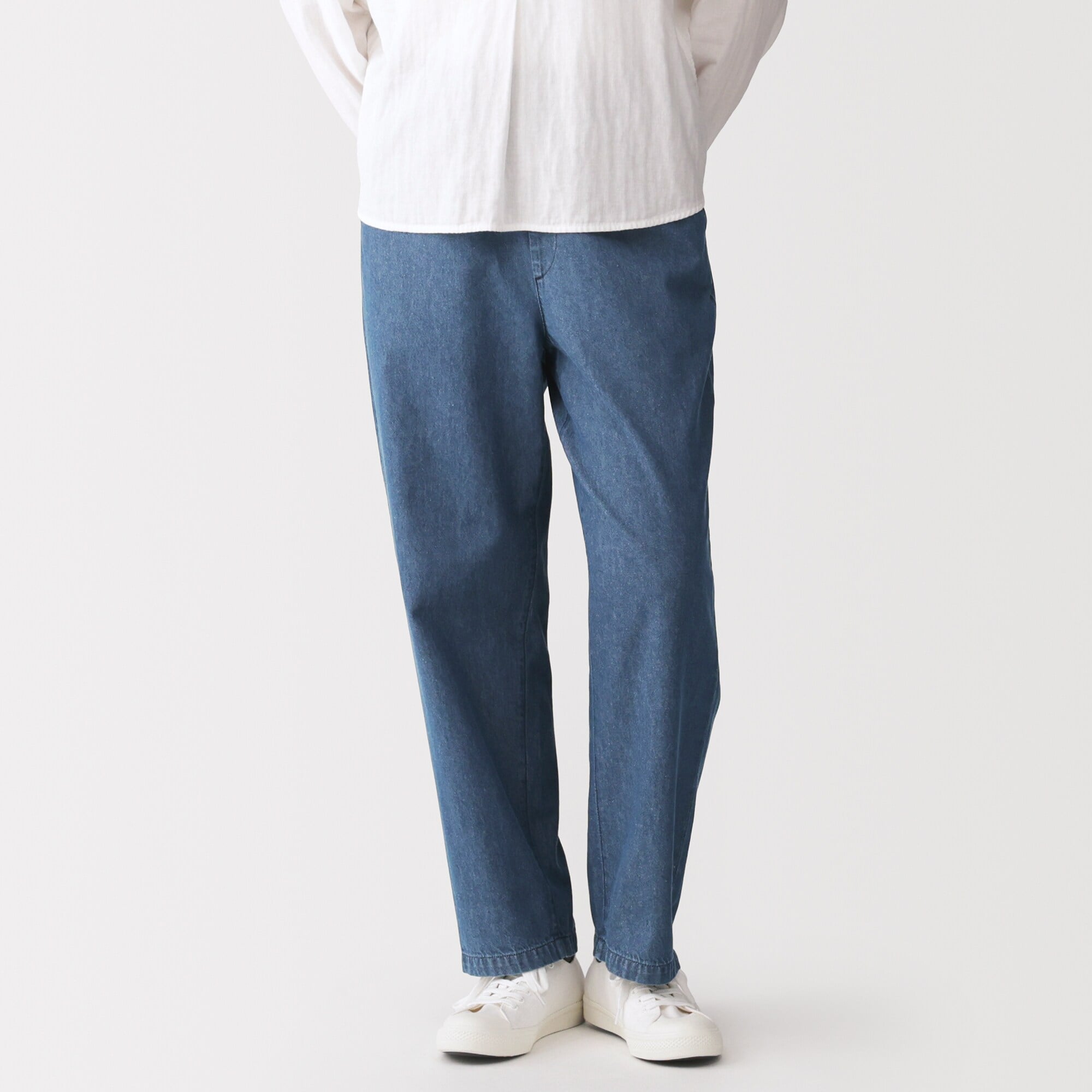 婦人 洗いざらし デニムイージーテーパードパンツ | 無印良品