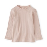 ベビー　ストレッチジャカード編みハイネック長袖Ｔシャツ