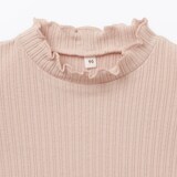 ベビー　ストレッチジャカード編みハイネック長袖Ｔシャツ