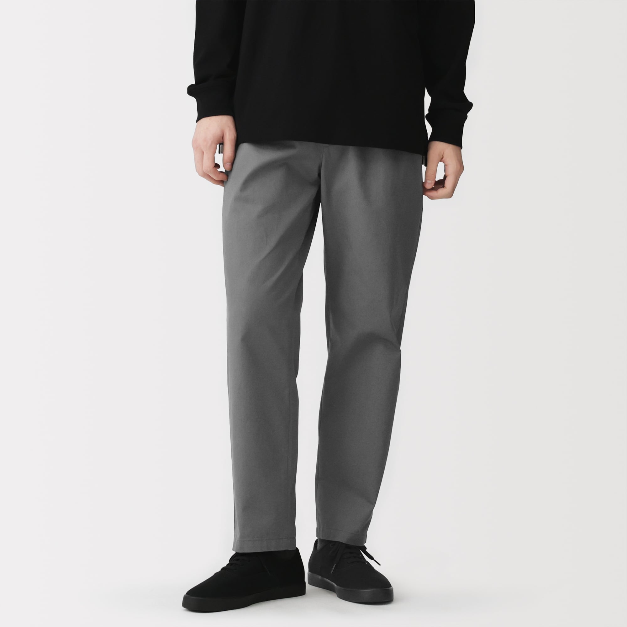 紳士　洗いざらしコットンイージーパンツ