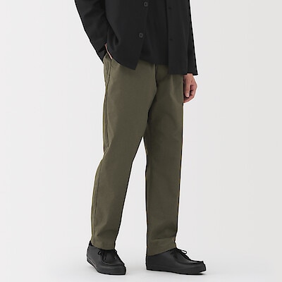 紳士　洗いざらしコットンイージーパンツ