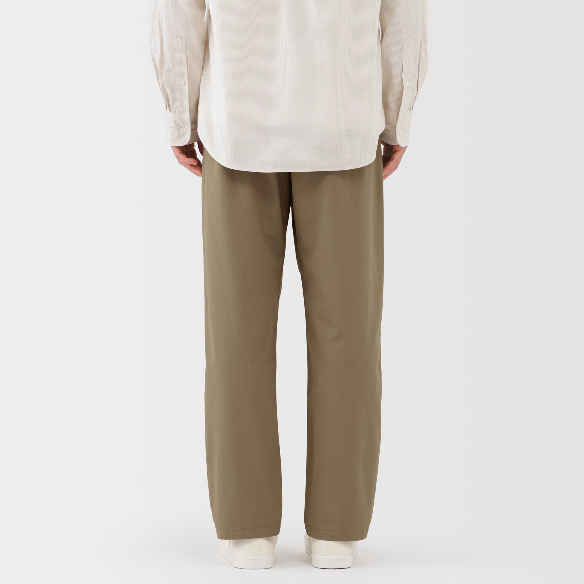 紳士　洗いざらしコットンイージーパンツ