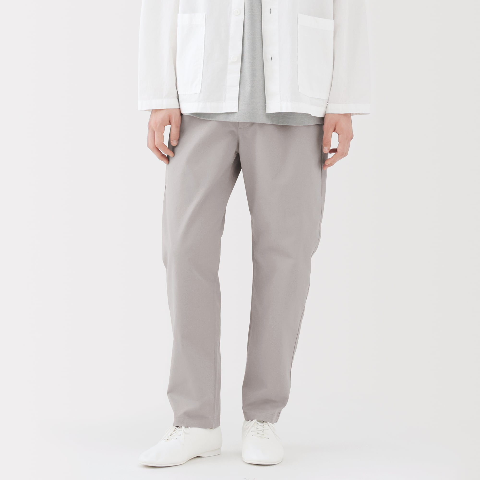 紳士　洗いざらしコットンイージーパンツ