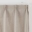 麻平織太番手プリーツカーテン／オフ白