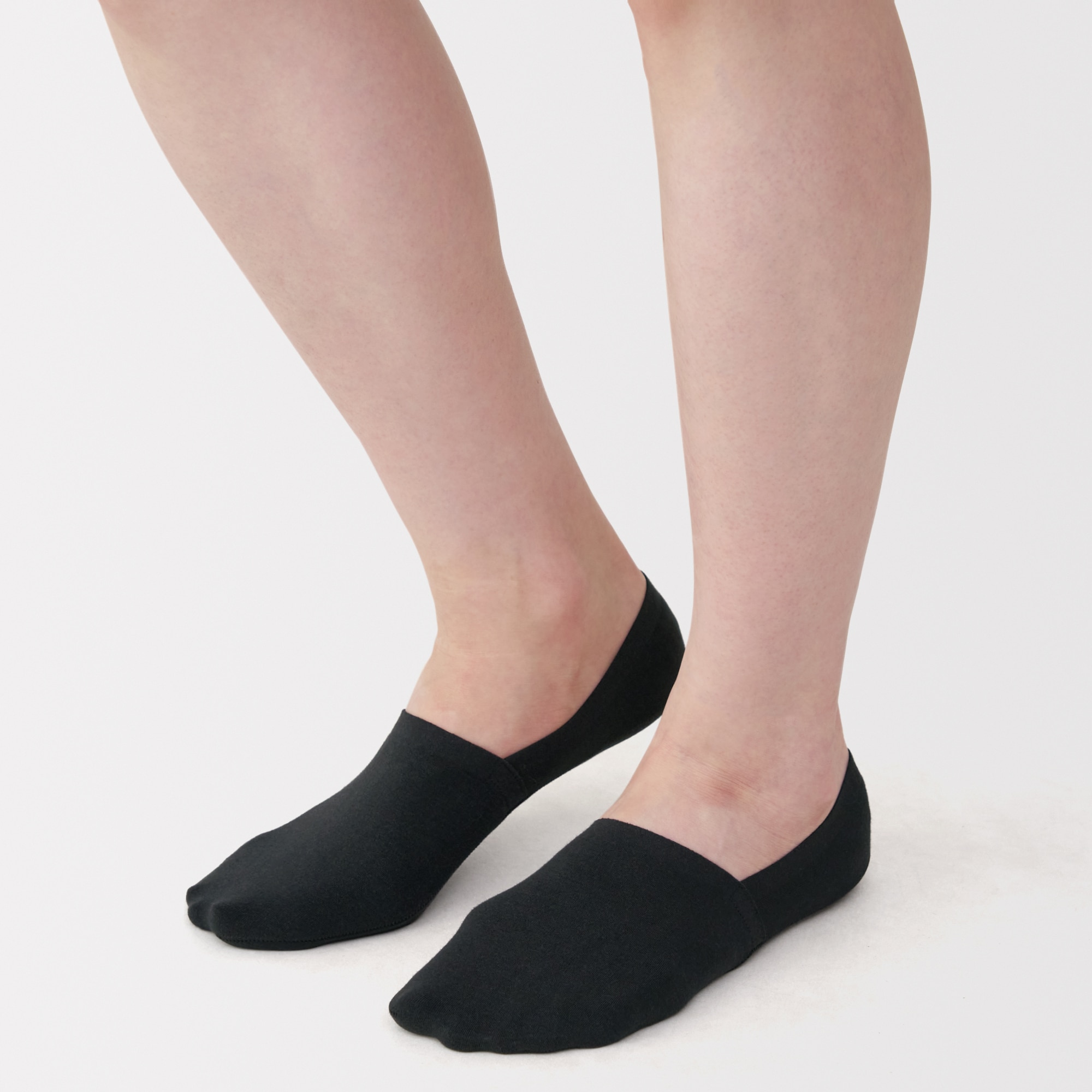 紳士　つま先に縫い目のない　深履きフットカバー（かかと滑り止め付き）