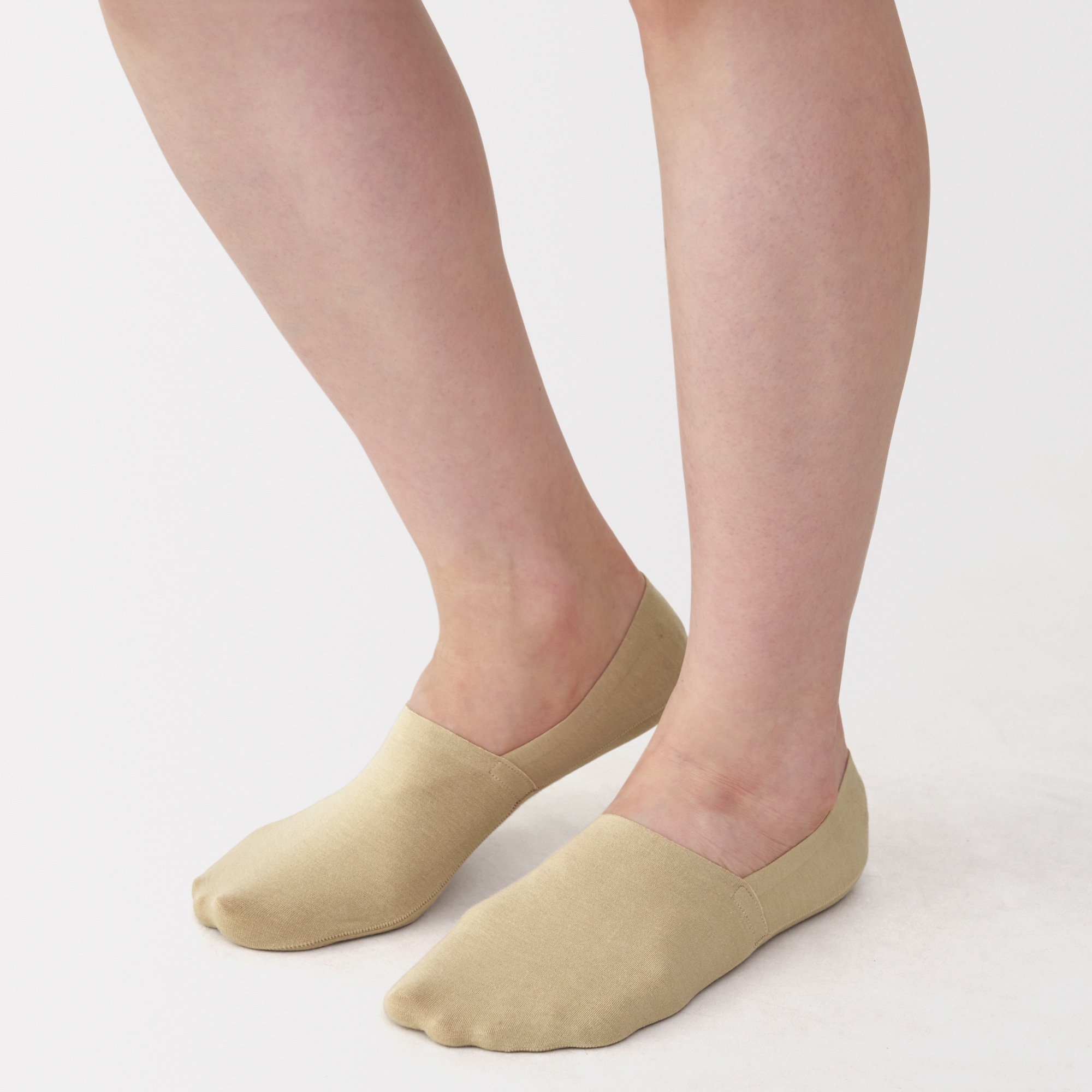 紳士　つま先に縫い目のない　深履きフットカバー（かかと滑り止め付き）