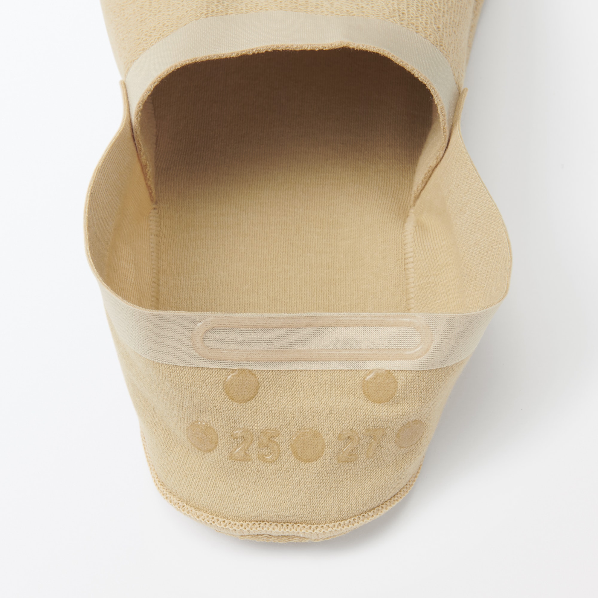 紳士　つま先に縫い目のない　深履きフットカバー（かかと滑り止め付き）