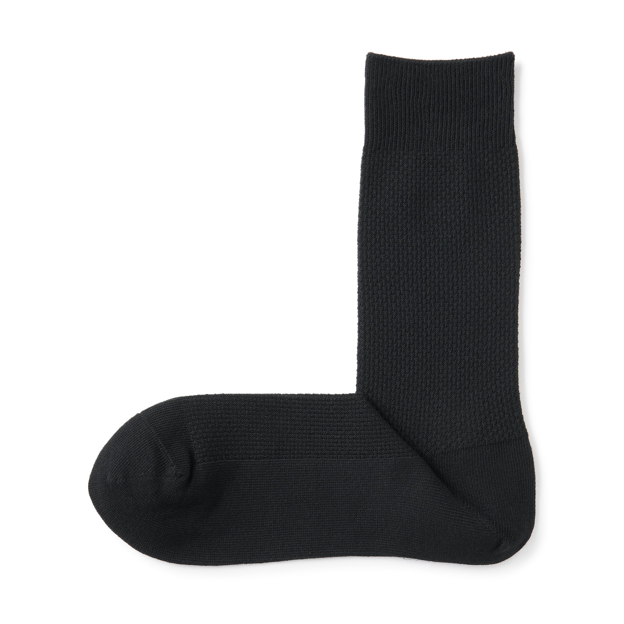 紳士　足なり直角　鹿の子編み　ビジネス靴下　※再生コットン