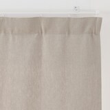 麻平織太番手ノンプリーツカーテン／オフ白