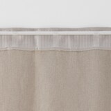 麻平織太番手ノンプリーツカーテン／オフ白