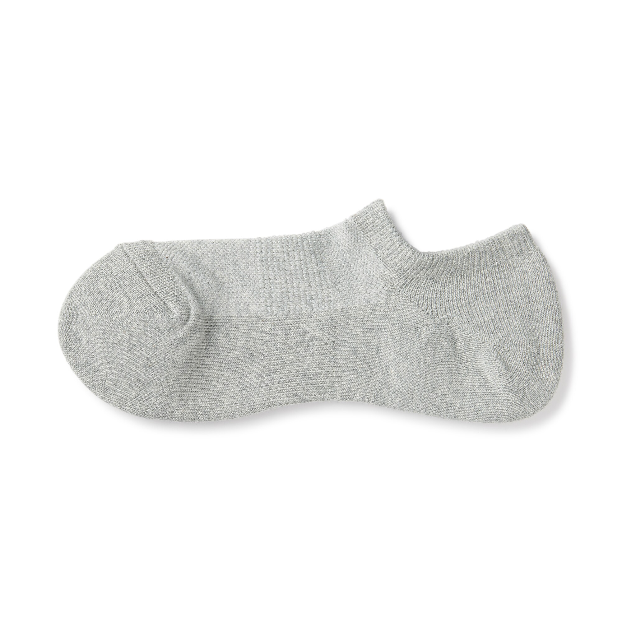 紳士　足なり直角　パイル編み　スニーカーイン（無地）※杢色