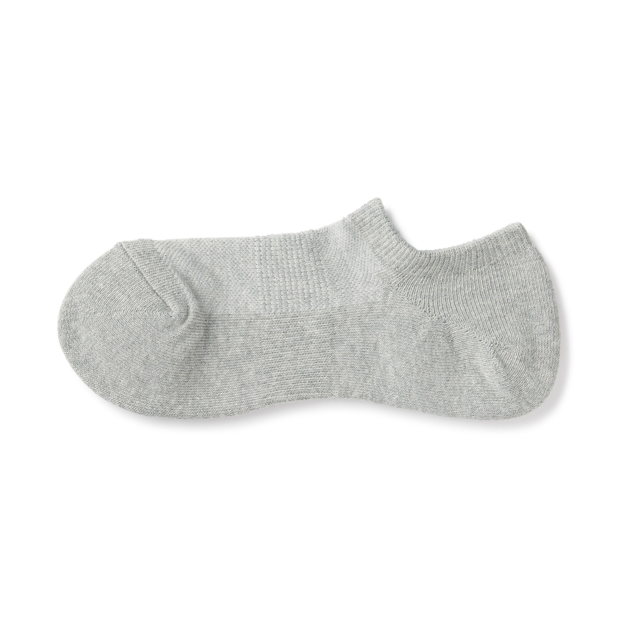 紳士　足なり直角　パイル編み　スニーカーイン（無地）※杢色