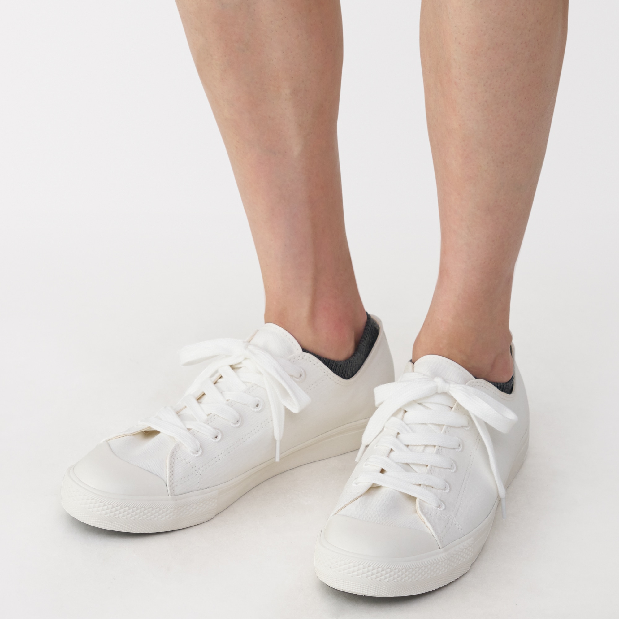 紳士　足なり直角　パイル編み　スニーカーイン（無地）※杢色