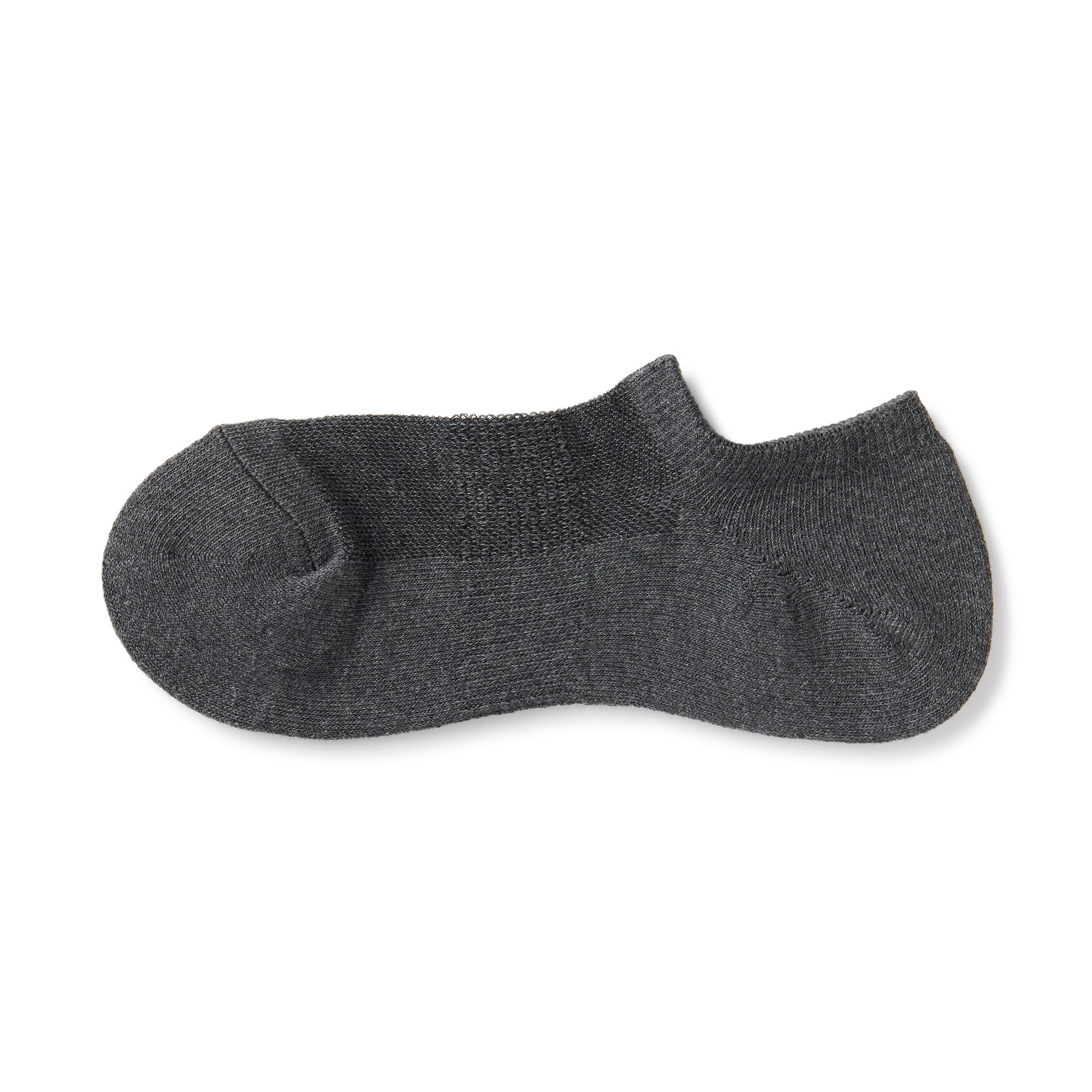 紳士　足なり直角　パイル編み　スニーカーイン（無地）※杢色