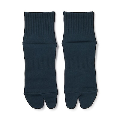 紳士　足なり直角　たび型ショート丈靴下