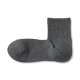 紳士　足なり直角　パイル編み　ショート丈靴下（無地）※杢色