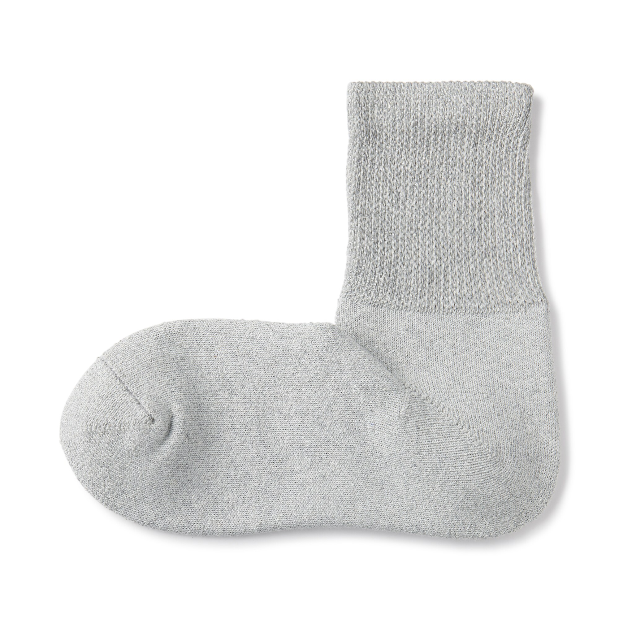 紳士　足なり直角　パイル編み　履き口のびのび　ショート丈靴下