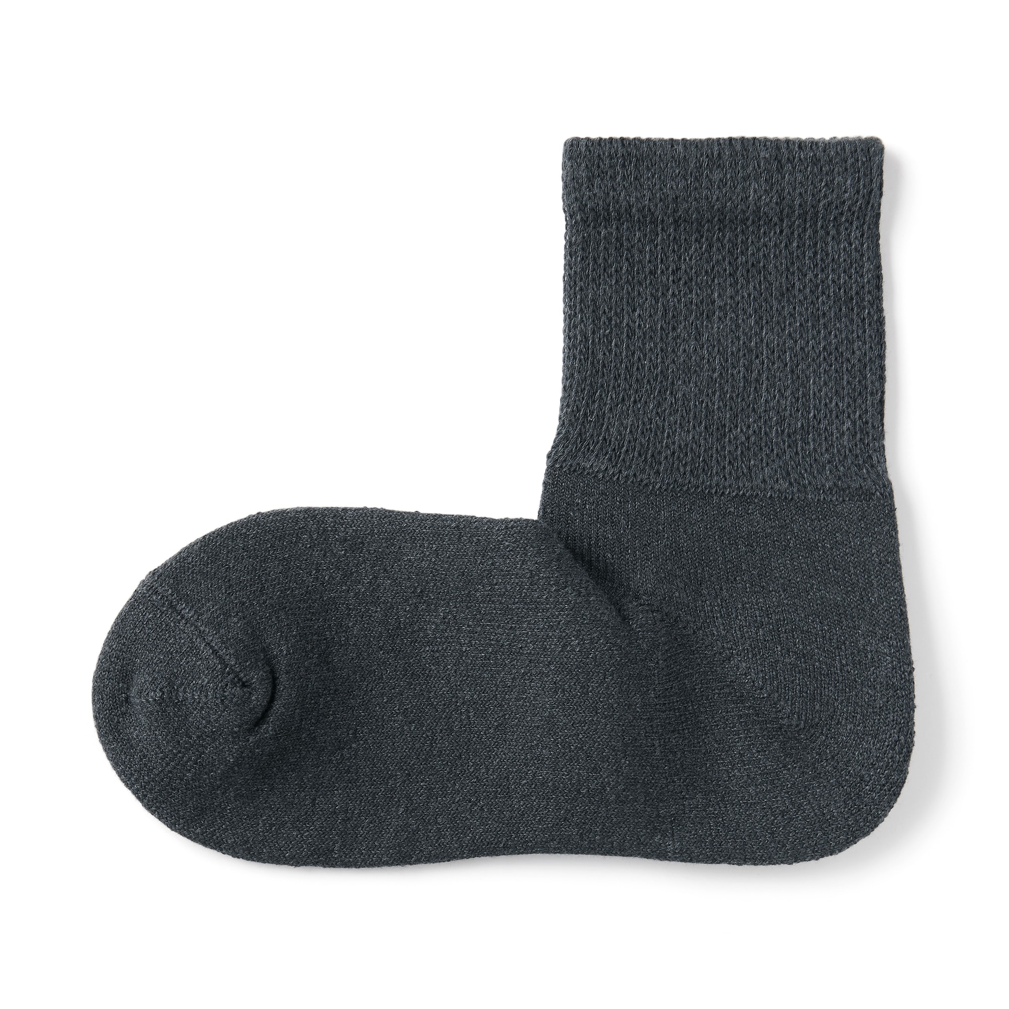 紳士　足なり直角　パイル編み　履き口のびのび　ショート丈靴下