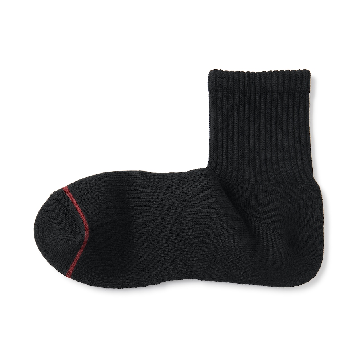 紳士　足なり直角　あったか綿　厚手ショート丈靴下（ウール入り）