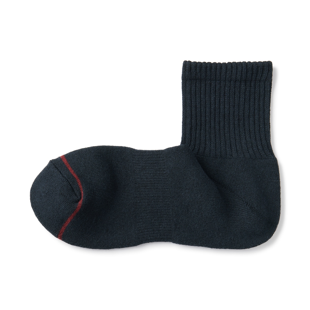 紳士　足なり直角　あったか綿　厚手ショート丈靴下（ウール入り）