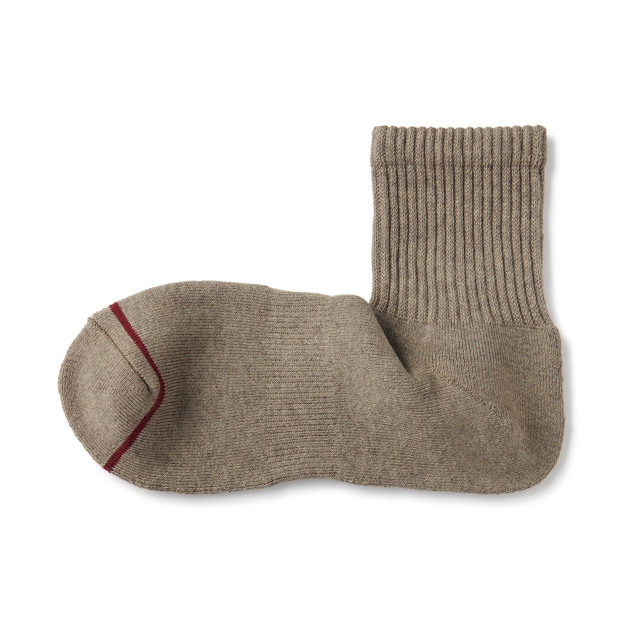 紳士　足なり直角　あったか綿　厚手ショート丈靴下（ウール入り）