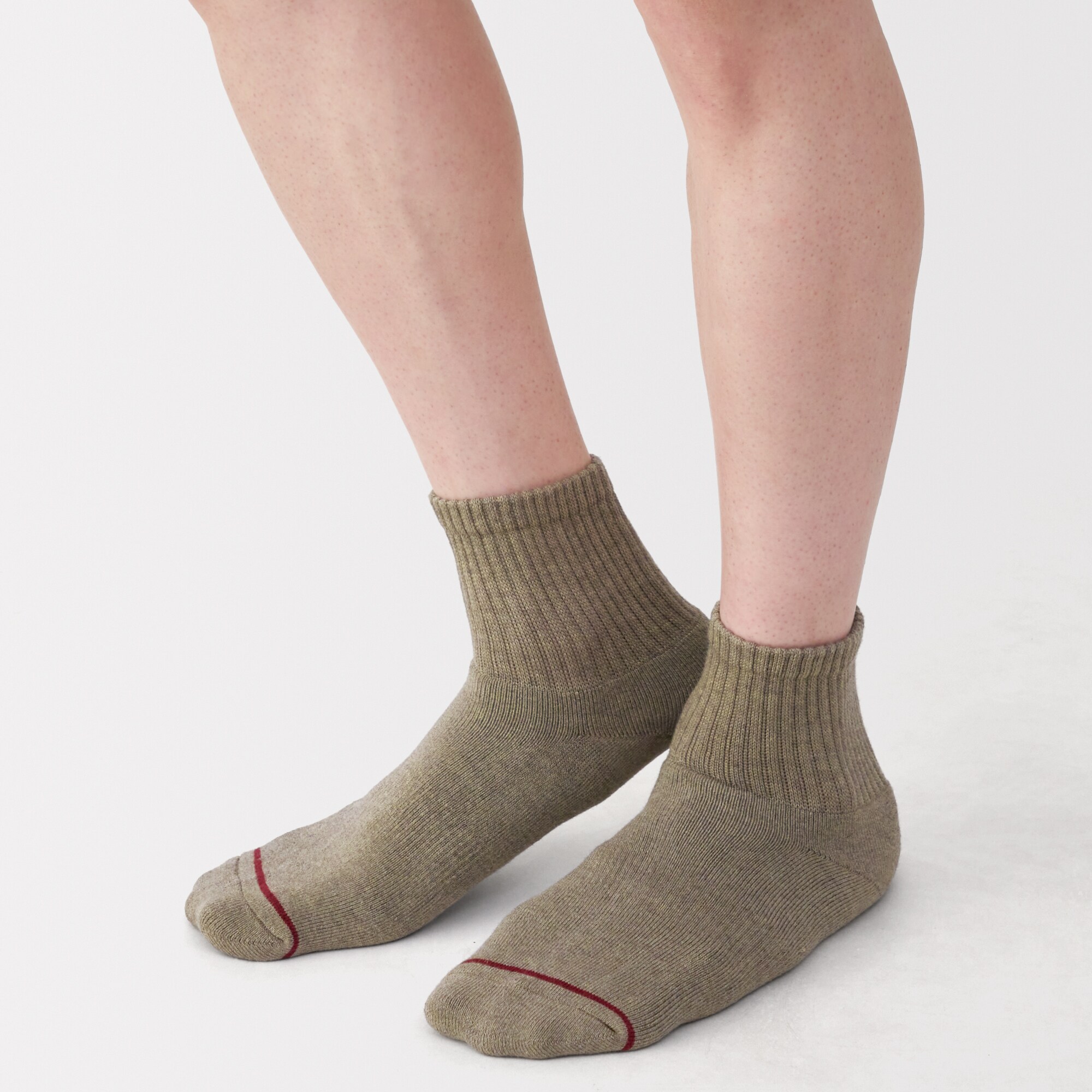 紳士　足なり直角　あったか綿　厚手ショート丈靴下（ウール入り）