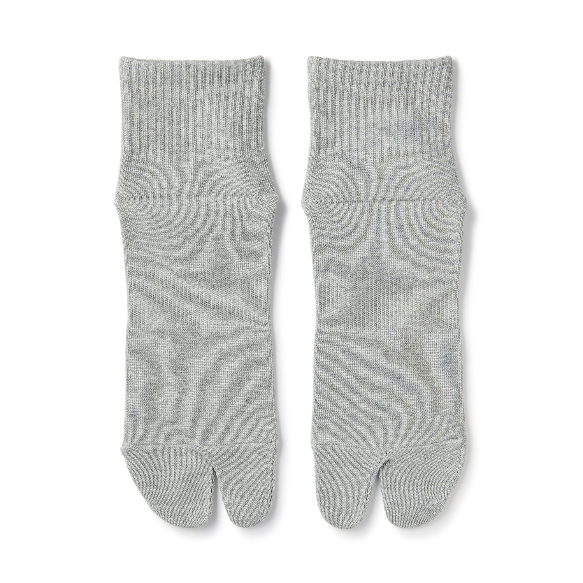 紳士　足なり直角　たび型ショート丈靴下　※杢色