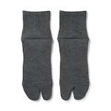 紳士　足なり直角　たび型ショート丈靴下　※杢色