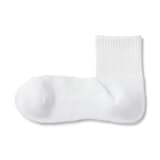 紳士　足なり直角　パイル編み　ショート丈靴下（無地）