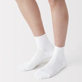 紳士　足なり直角　パイル編み　ショート丈靴下（無地）