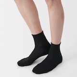 紳士　足なり直角　パイル編み　ショート丈靴下（無地）