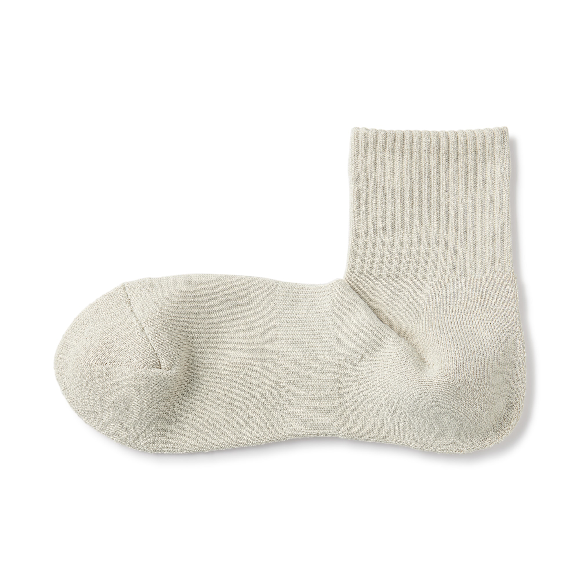 紳士　足なり直角　パイル編み　ショート丈靴下（無地）