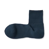 紳士　足なり直角　パイル編み　ショート丈靴下（無地）