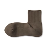 紳士　足なり直角　パイル編み　ショート丈靴下（無地）