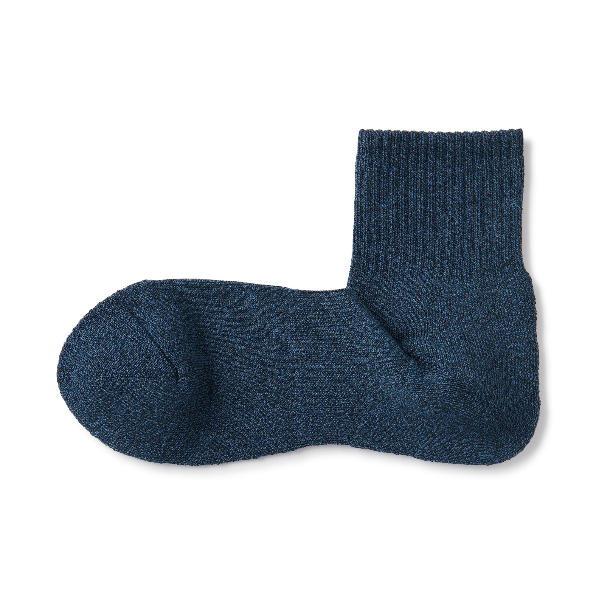 紳士　足なり直角　パイル編み　ショート丈靴下（無地）