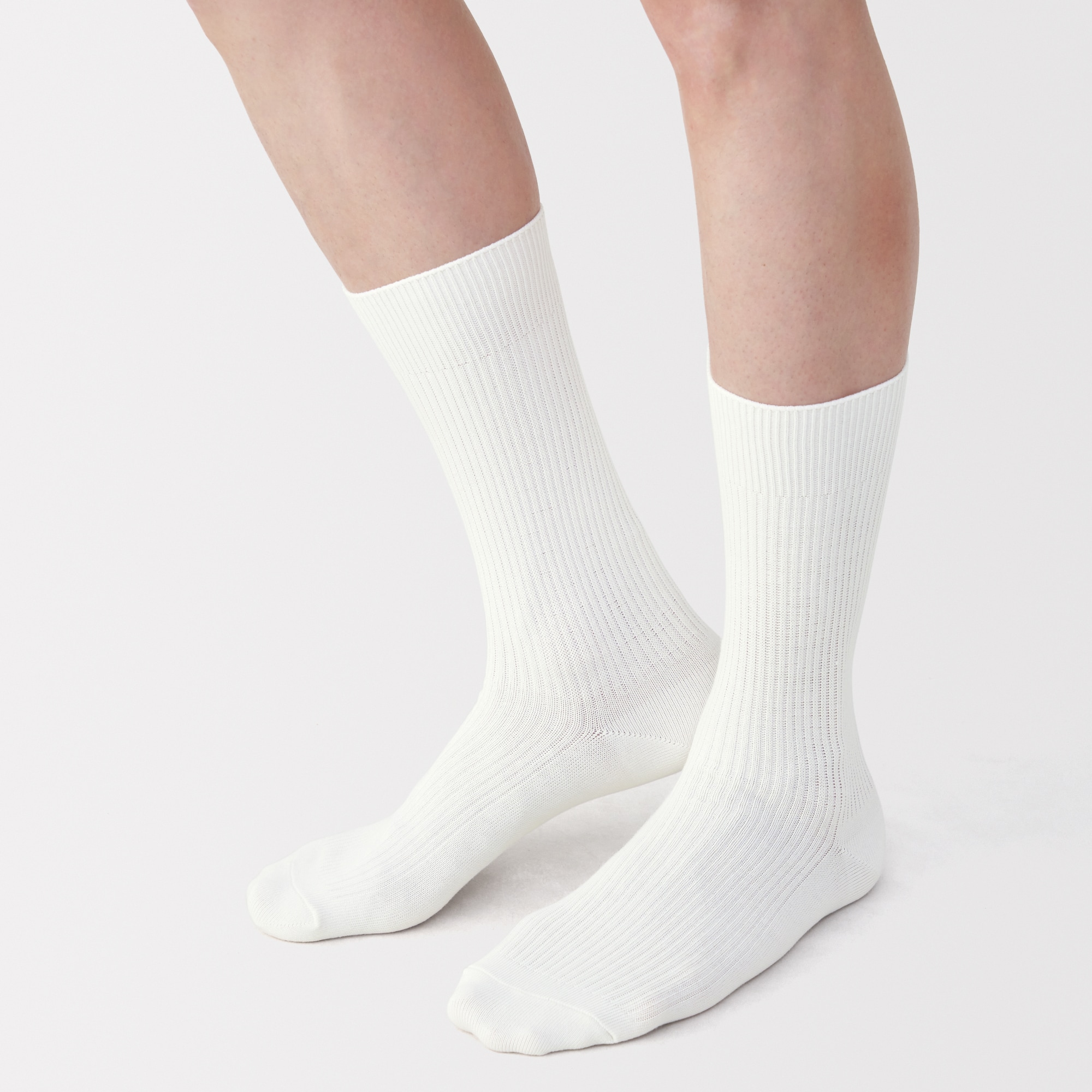 紳士　足なり直角　ズレ落ちにくいリブ編み靴下
