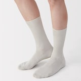 紳士　足なり直角　ズレ落ちにくいリブ編み靴下