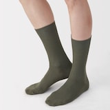 紳士　足なり直角　ズレ落ちにくいリブ編み靴下